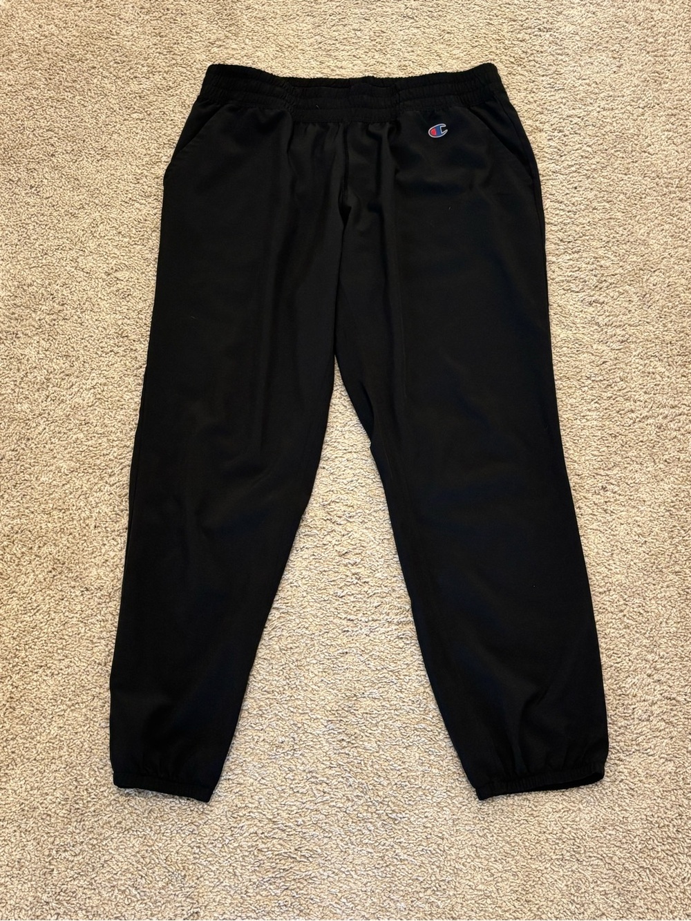 Champion Women’s Black Woven Athletic Jogger Pants Size L